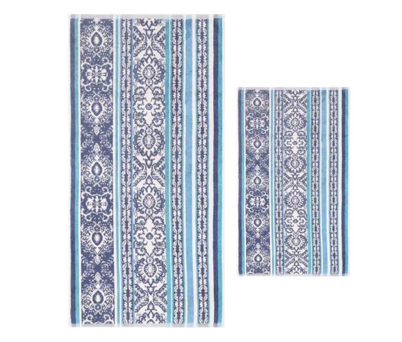 Casabiancheria.it | Coppia asciugamani di spugna Granfoulard Bassetti Hanbury set asciugamano viso e ospite bassetti