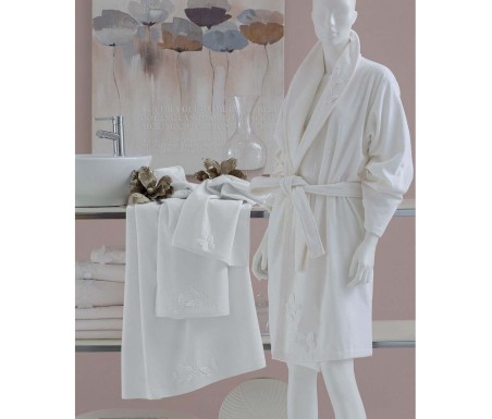 Casabiancheria.it | Accappatoio di spugna Blumarine Isabella con scialle accappatoio Blumarine vestaglia di spugna Blumarine