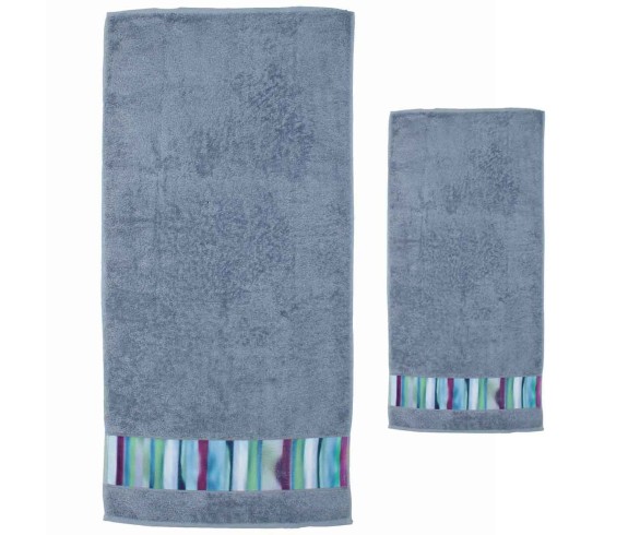 Pallavicino.it | Coppia asciugamani di spugna Granfoulard Bassetti Strip set asciugamano viso e ospite bassetti