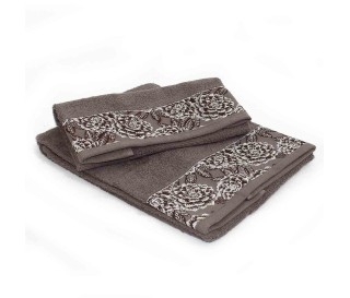 Casabiancheria.it | Coppia asciugamani di spugna Brigitte bordo jacquard set di asciugamani spugna amazon asciugamano viso e osp