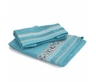 Casabiancheria.it | Coppia asciugamani di spugna Emma bordo jacquard set di asciugamani spugna amazon asciugamano viso e ospite