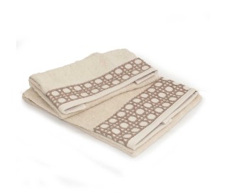 Casabiancheria.it | Coppia asciugamani di spugna Petra bordo jacquard set di asciugamani spugna amazon asciugamano viso e ospite 2