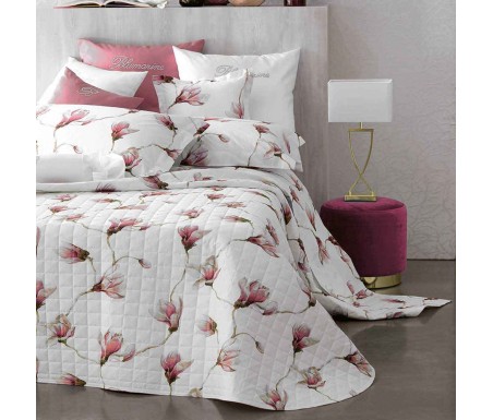 Casabiancheria.it | Copriletto trapuntato matrimoniale Blumarine Montpellier in percalle di cotone trapuntino da mezza stagione