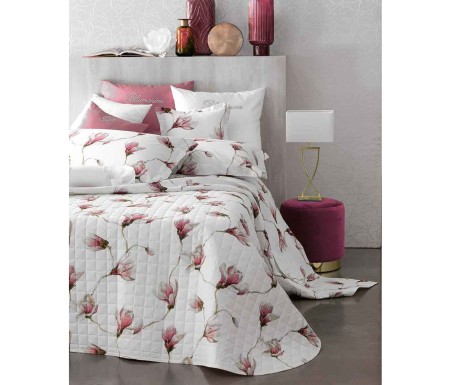 Casabiancheria.it | Copriletto trapuntato matrimoniale Blumarine Montpellier in percalle di cotone trapuntino da mezza stagione