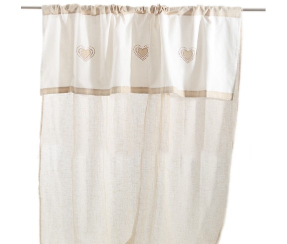 Casabiancheria.it | Tenda pannello confezionato Livigno ricamata