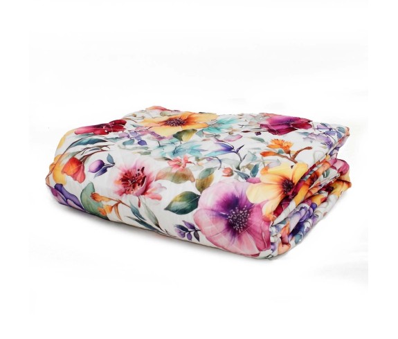Copriletto trapuntato GFFerrari Primavera Colorata eleganza e comfort per la tua camera - Casabiancheria.it