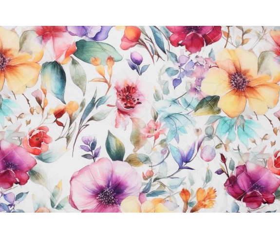 Copriletto trapuntato GFFerrari Primavera Colorata eleganza e comfort per la tua camera - Casabiancheria.it