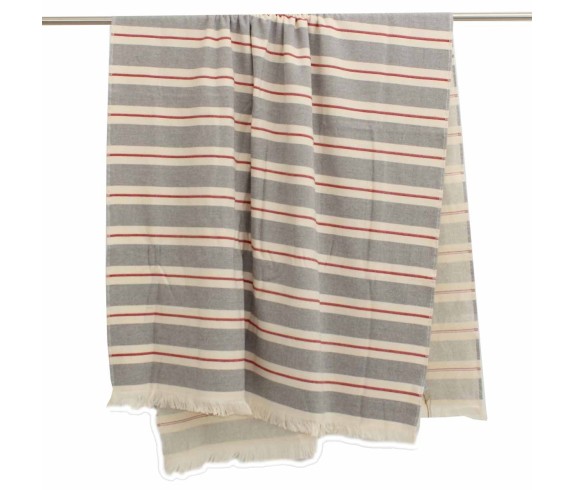 Telo mare fouta di spugna jacquard Maiorca 100x200 cm con frange - Casabiancheria.it