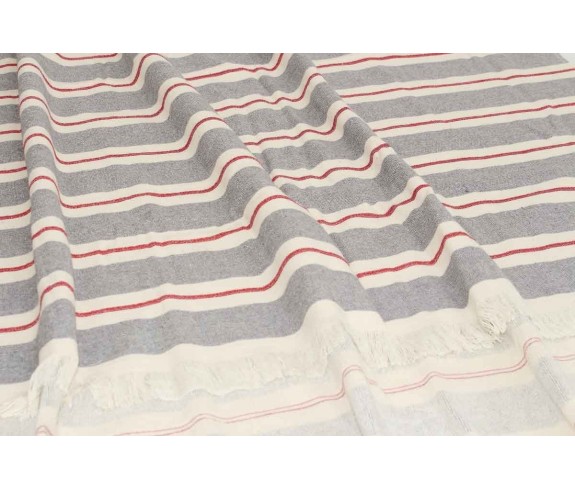 Telo mare fouta di spugna jacquard Maiorca 100x200 cm con frange - Casabiancheria.it