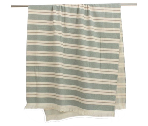 Telo mare fouta di spugna jacquard Maiorca 100x200 cm con frange - Casabiancheria.it