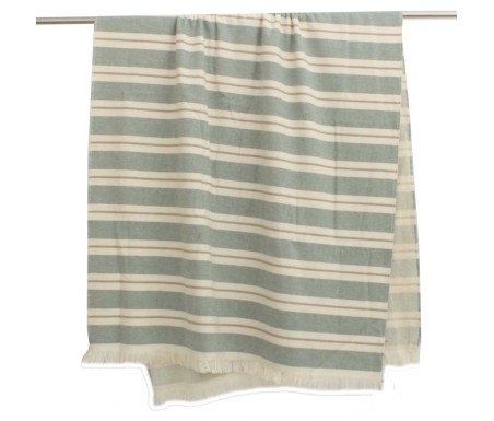 Telo mare fouta di spugna jacquard Maiorca 100x200 cm con frange - Casabiancheria.it