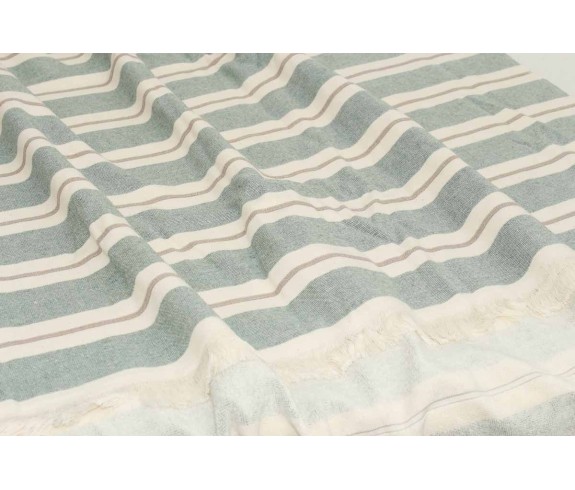 Telo mare fouta di spugna jacquard Maiorca 100x200 cm con frange - Casabiancheria.it