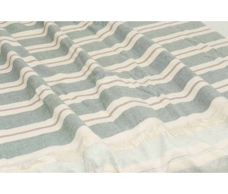 Telo mare fouta di spugna jacquard Maiorca 100x200 cm con frange - Casabiancheria.it