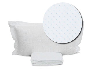 copy of Completo lenzuola copriletto matrimoniale Mirabello Monet in percalle di cotone