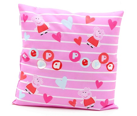 Cuscino Peppa Pig Stripes in morbida microfibra