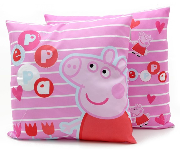 Cuscino Peppa Pig Stripes in morbida microfibra
