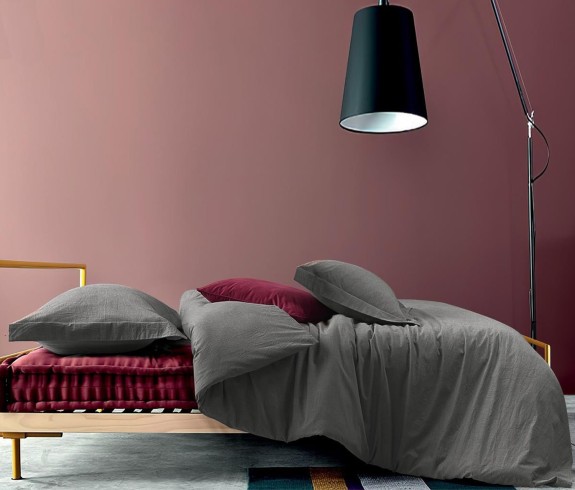 Parure copripiumino GF Ferrari Urban in percalle di cotone tinto in filo