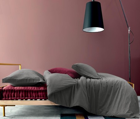 Parure copripiumino GF Ferrari Urban in percalle di cotone tinto in filo