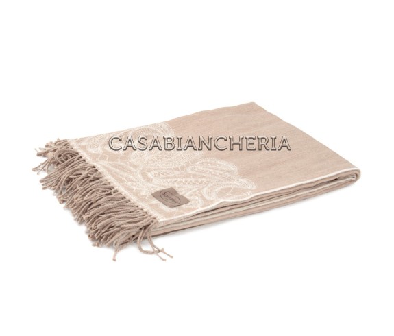 Plaid di lana merinos Somma Leavers | Casabiancheria