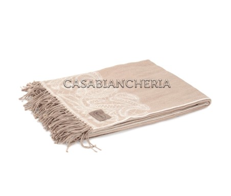 Plaid di lana merinos Somma Leavers | Casabiancheria