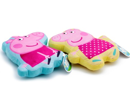 Cuscino sagomato Peppa Pig e George Pig