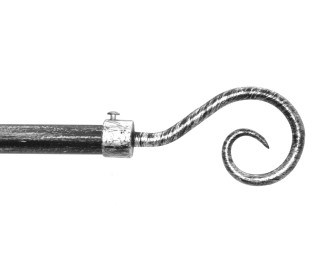 Bastone RICCIOLO per tende estendibile con effetto decapato 2