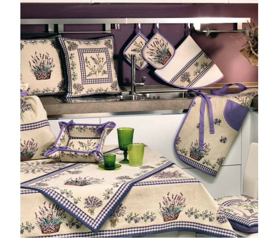 Copritavolo Lavanda in robusto tessuto gobelin Made in Italy