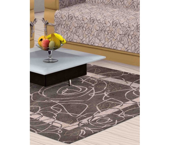 Tappeto Ghirigoro in morbida ciniglia con antiscivolo