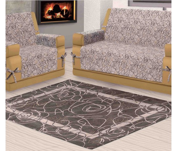 Tappeto Ghirigoro in morbida ciniglia con antiscivolo