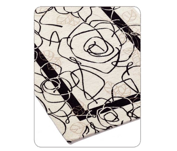 Tappeto Ghirigoro in morbida ciniglia con antiscivolo