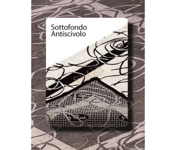 Tappeto Ghirigoro in morbida ciniglia con antiscivolo