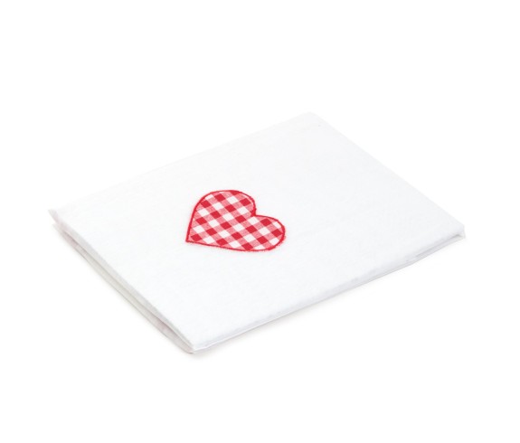 Coppia tendine CUORE VICHY - Casabiancheria.it 