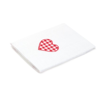 Coppia tendine CUORE VICHY - Casabiancheria.it 