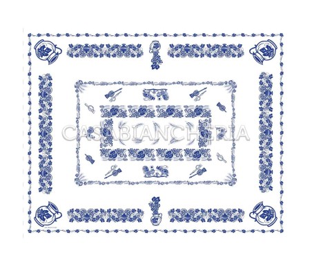 Tovaglia romagnola Blu - Stampe romagnole su Casabiancheria