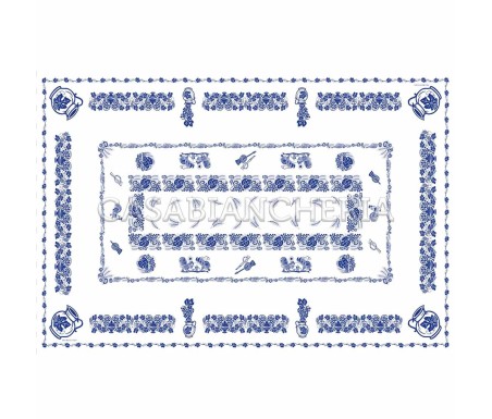 Tovaglia romagnola Blu - Stampe romagnole su Casabiancheria