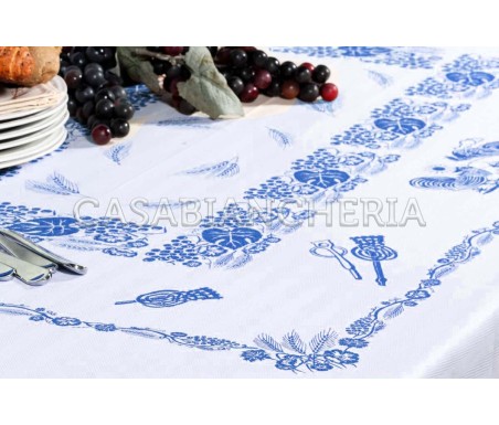 Tovaglia romagnola Blu - Stampe romagnole su Casabiancheria