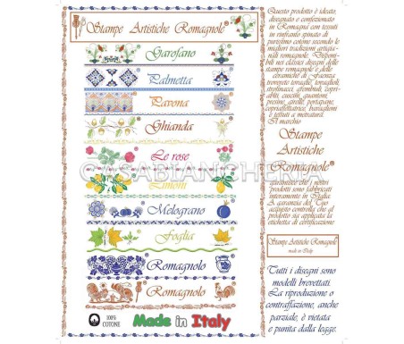 Tovaglia romagnola Blu - Stampe romagnole su Casabiancheria