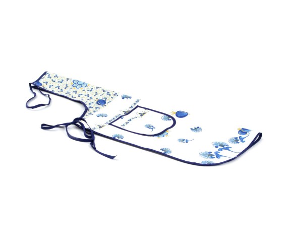 Casa Biancheria | Grembiule cucina Melograno Blu grembiuli romagnoli vita o pettorina