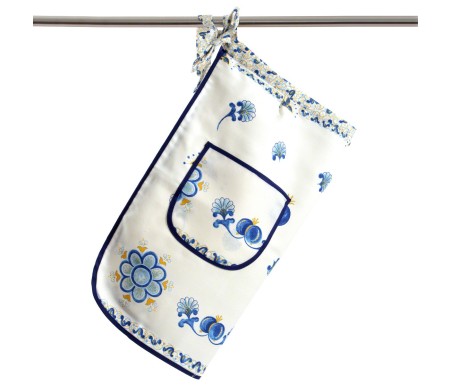 Casa Biancheria | Grembiule cucina Melograno Blu grembiuli romagnoli vita o pettorina