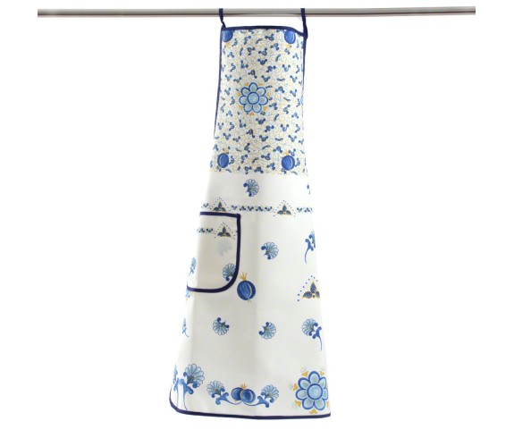 Casa Biancheria | Grembiule cucina Melograno Blu grembiuli romagnoli vita o pettorina