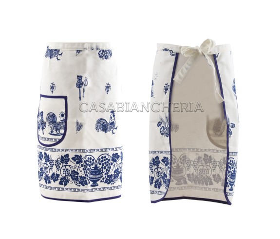 Casa Biancheria | Grembiule cucina Romagna Mia Blu grembiuli stampa romagnola