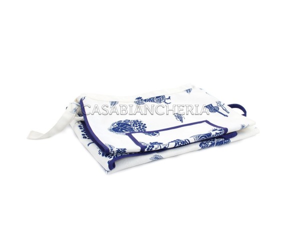 Casa Biancheria | Grembiule cucina Romagna Mia Blu grembiuli stampa romagnola