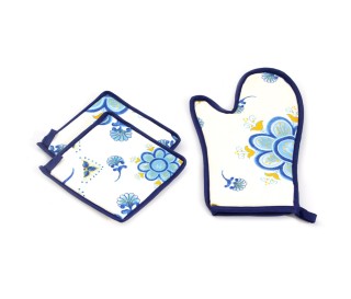 Set cucina Stampa Romagnola Melograno Blu  - Casabiancheria.it