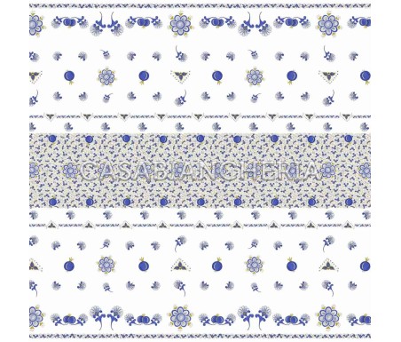 Tessuto a metraggio Melograno, tovaglia stampa romagnola a metratura | Casa Biancheria