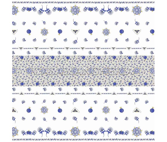 Tessuto a metraggio Melograno, tovaglia stampa romagnola a metratura | Casa Biancheria