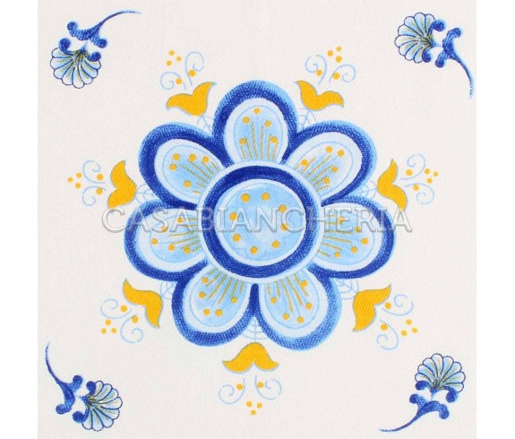 Tessuto a metraggio Melograno, tovaglia stampa romagnola a metratura | Casa Biancheria