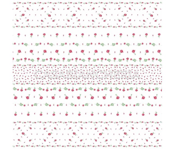 Tovaglia a metro Rose, stampe romagnole a metro | Casa Biancheria 