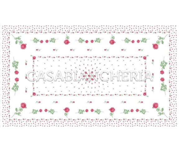 Tovaglia Rose Rosse, tovaglia con tovaglioli stampe romagnole | Casa Biancheria