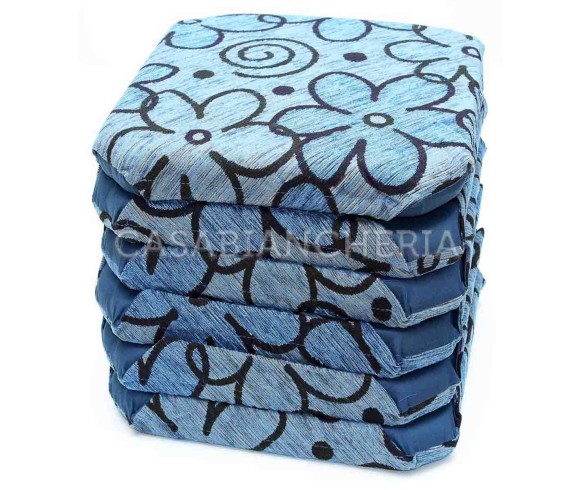 Cuscino da sedia Flora  con cerniera imbottito