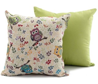 Cuscino arredo in gobelin Gufi Gufi cuscini decorativi | Casa Biancheria